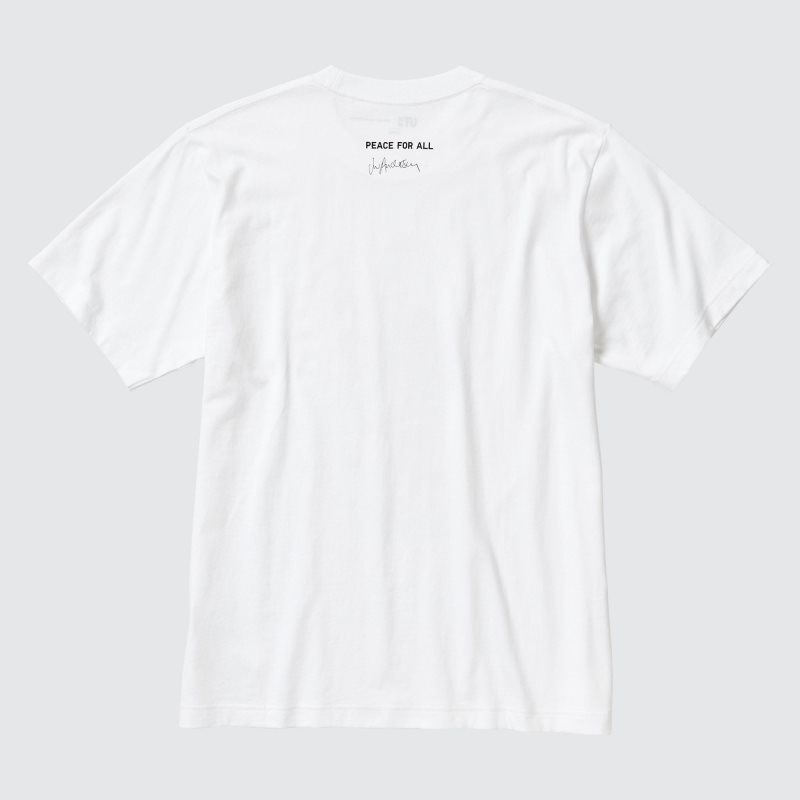 T Shirts Uniqlo Peace For All Ut Jw Anderson Short-sleeve Graphic Homme Blanche | 4462973
