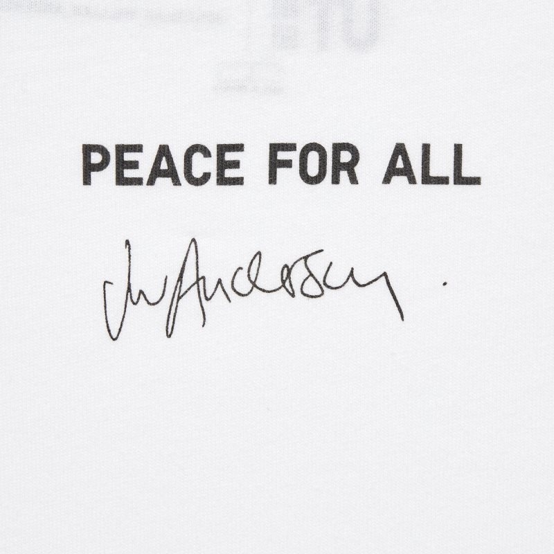 T Shirts Uniqlo Peace For All Ut Jw Anderson Short-sleeve Graphic Homme Blanche | 4462973
