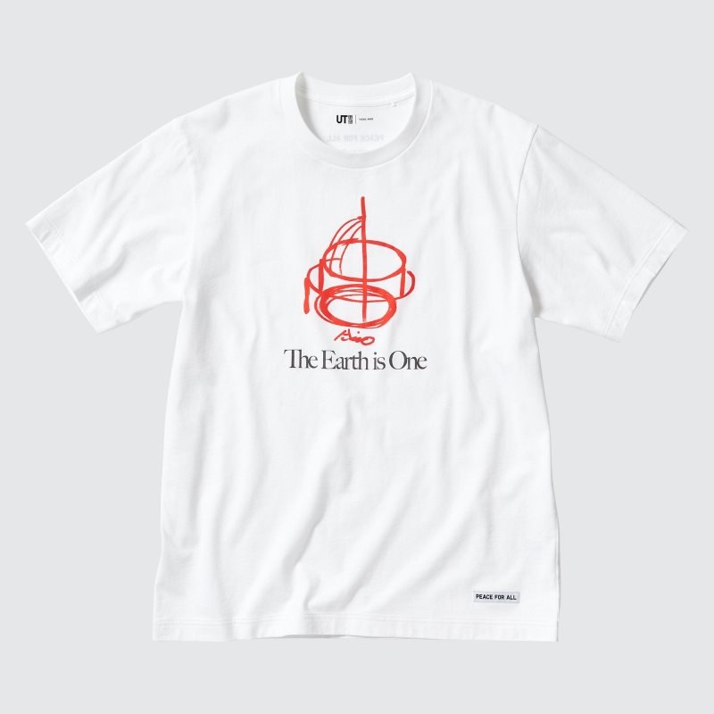 T Shirts Uniqlo Peace For All Ut Tadao Ando Short-sleeve Graphic Homme Blanche | 8443907