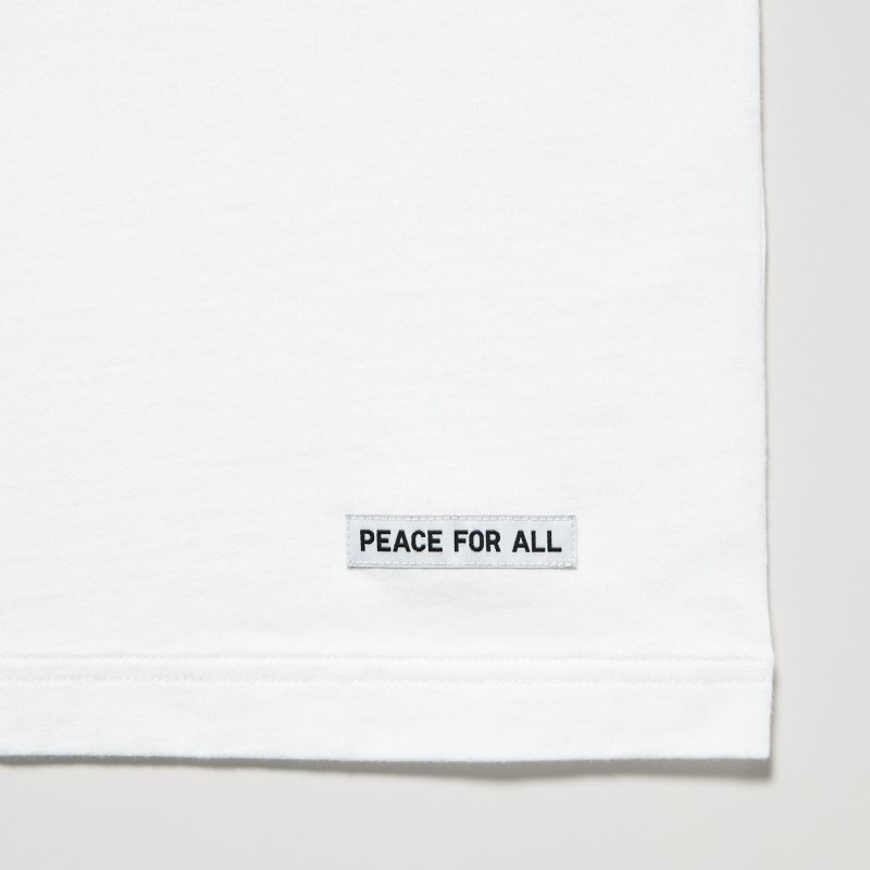 T Shirts Uniqlo Peace For All Ut Tadao Ando Short-sleeve Graphic Homme Blanche | 8443907