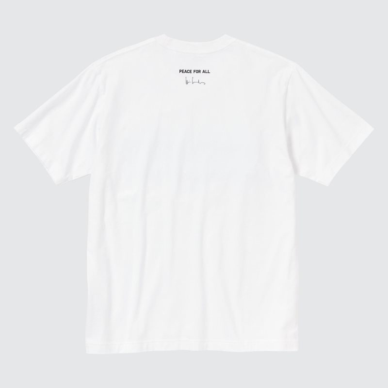 T Shirts Uniqlo Peace For All Wim Wenders Short-sleeve Graphic Homme Blanche | 6415345