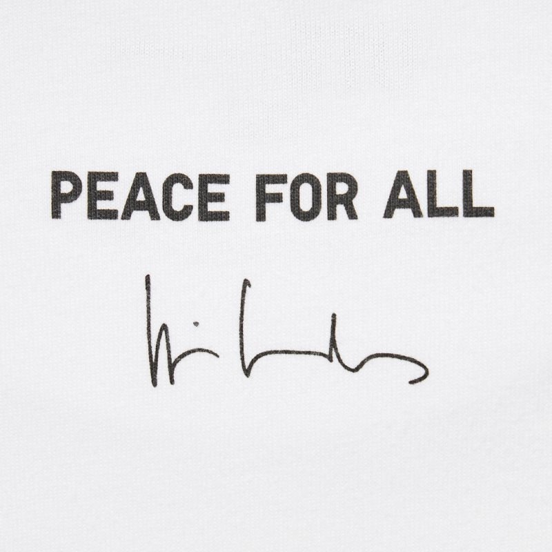 T Shirts Uniqlo Peace For All Wim Wenders Short-sleeve Graphic Homme Blanche | 6415345