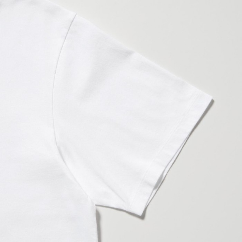 T Shirts Uniqlo Peanuts Hawaii UT Short-Sleeve Femme Blanche | 7936040