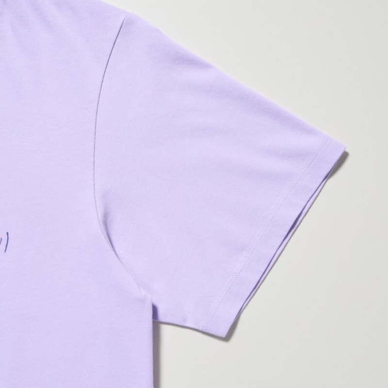 T Shirts Uniqlo Peanuts Hawaii UT Short-Sleeve Femme Violette | 1624509