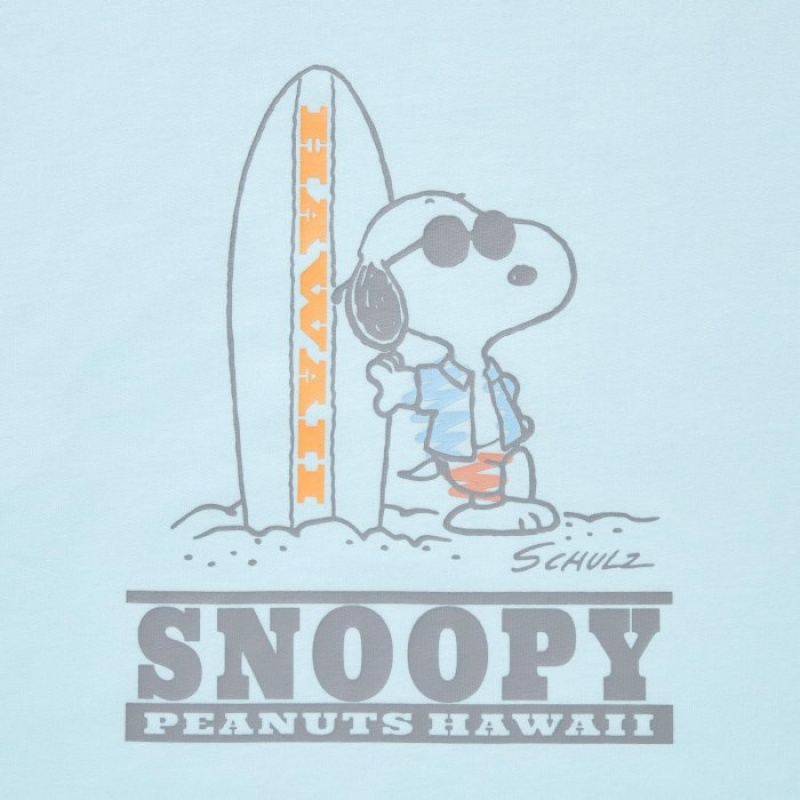 T Shirts Uniqlo Peanuts Hawaii UT Short-Sleeve Femme Vert | 1078345