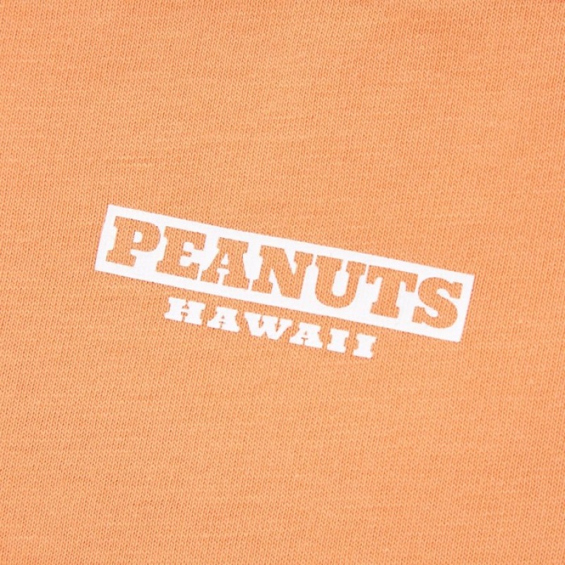 T Shirts Uniqlo Peanuts Hawaii UT Short Sleeve Femme Orange | 2237235