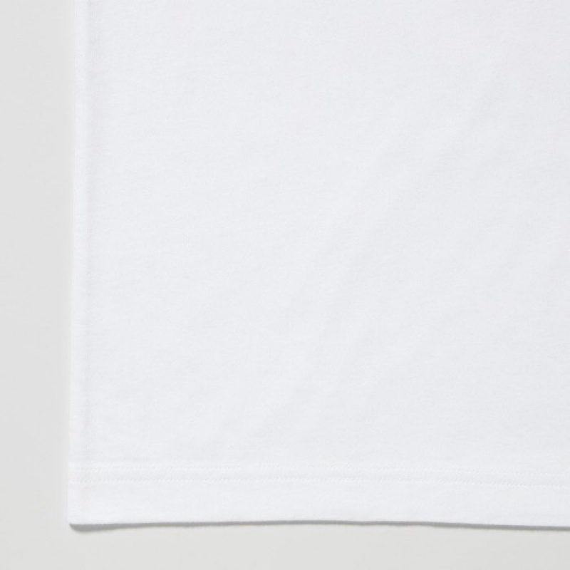 T Shirts Uniqlo Peanuts Hawaii UT Short Sleeve Femme Blanche | 2699426