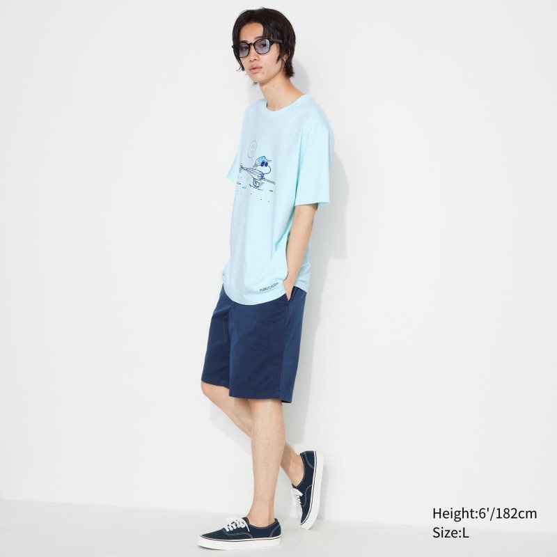 T Shirts Uniqlo Peanuts Hawaii Ut Short Sleeve Graphic Homme Vert | 163972