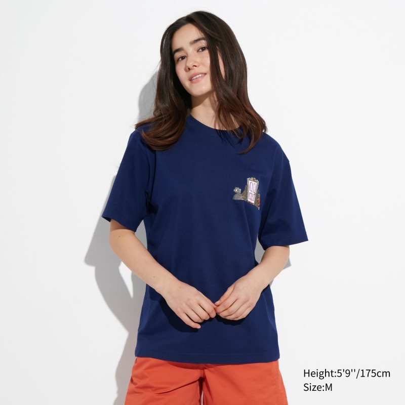 T Shirts Uniqlo Pixar Art Ut Short-sleeve Graphic Kazuma Mikami Homme Bleu Marine | 8585725