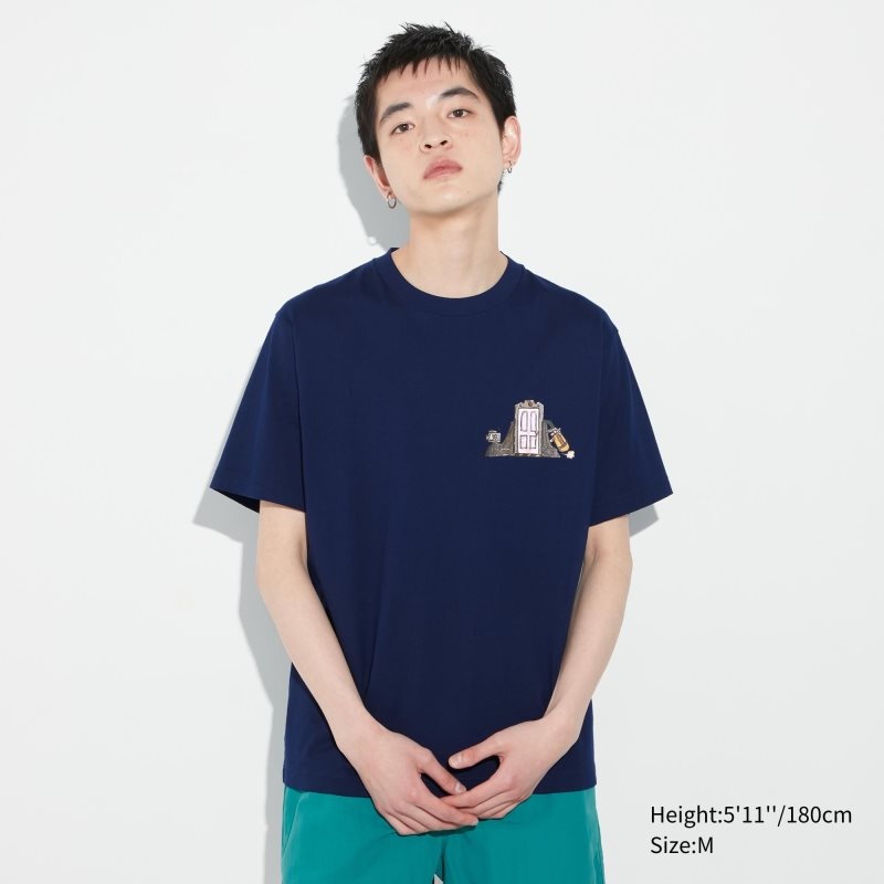 T Shirts Uniqlo Pixar Art Ut Short-sleeve Graphic Kazuma Mikami Homme Bleu Marine | 8585725