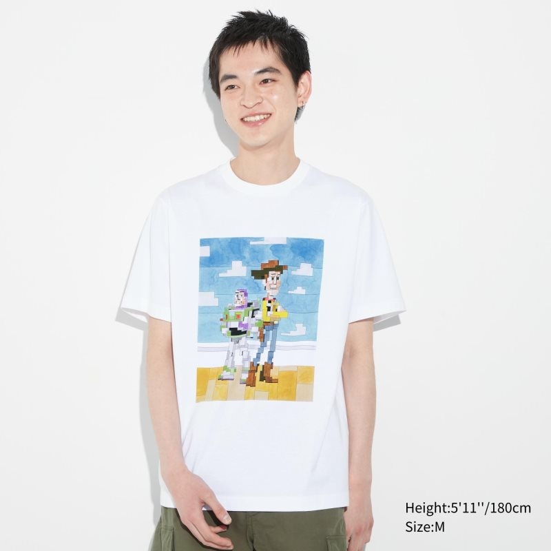 T Shirts Uniqlo Pixar Art Ut Short-sleeve Graphic Adam Lister Homme Blanche | 1072946