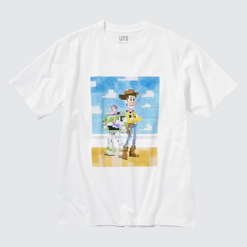 T Shirts Uniqlo Pixar Art Ut Short-sleeve Graphic Adam Lister Homme Blanche | 1072946