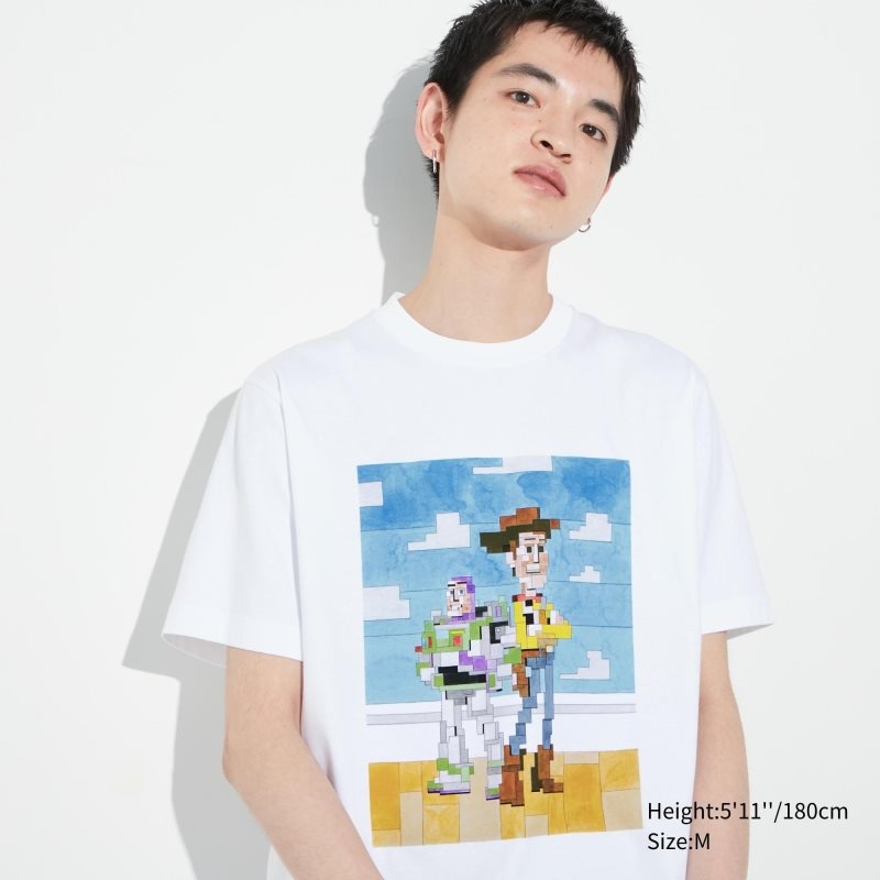T Shirts Uniqlo Pixar Art Ut Short-sleeve Graphic Adam Lister Homme Blanche | 1072946