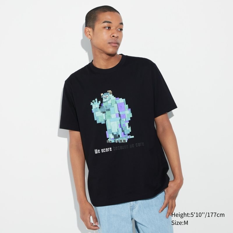 T Shirts Uniqlo Pixar Art Ut Short-sleeve Graphic Adam Lister Homme Noir | 9753051