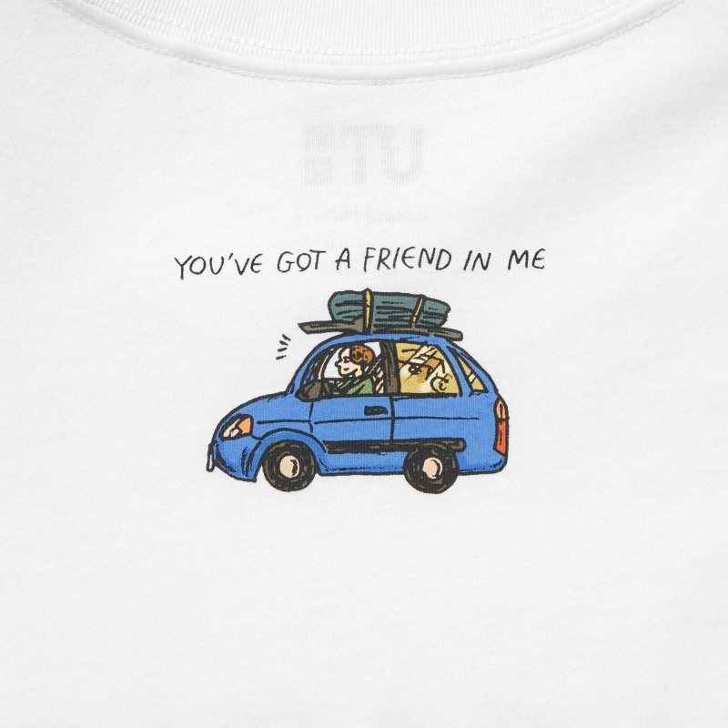 T Shirts Uniqlo Pixar Art Ut Short-sleeve Graphic Kazuma Mikami Homme Blanche | 8790834