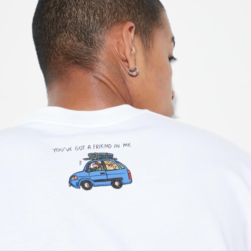 T Shirts Uniqlo Pixar Art Ut Short-sleeve Graphic Kazuma Mikami Homme Blanche | 8790834