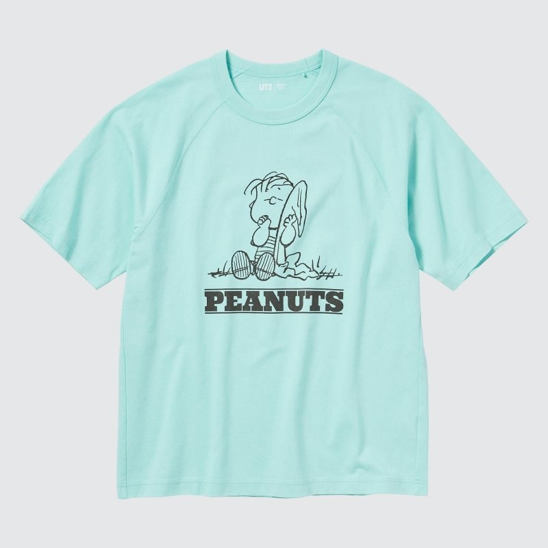 T Shirts Uniqlo Retro Peanuts Ut Oversized Short-sleeve Graphic Homme Bleu | 354963