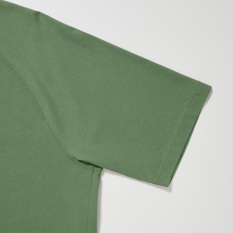 T Shirts Uniqlo Retro Peanuts Ut Oversized Short-sleeve Graphic Homme Vert | 4983222
