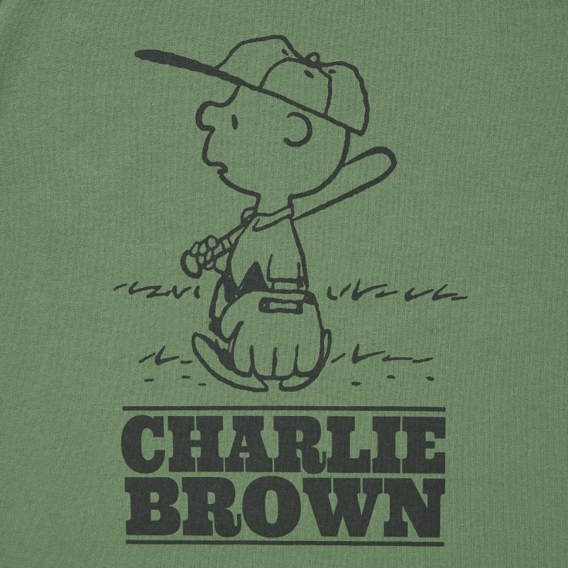 T Shirts Uniqlo Retro Peanuts Ut Oversized Short-sleeve Graphic Homme Vert | 4983222