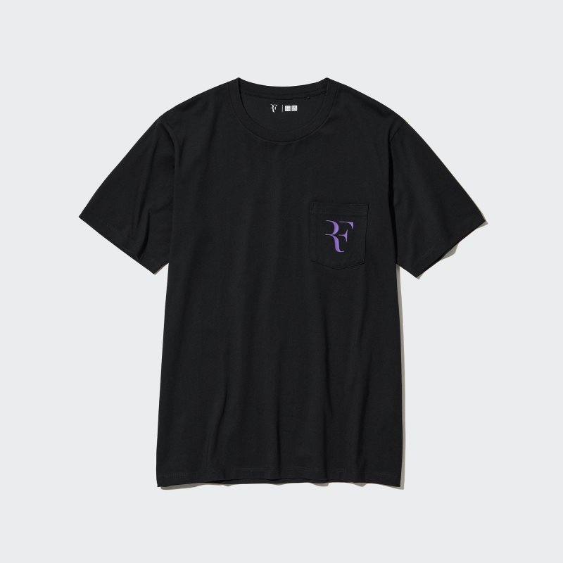 T Shirts Uniqlo Rf Short-sleeve Graphic Homme Noir | 7307539