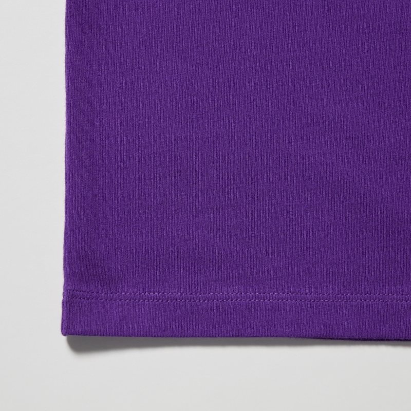 T Shirts Uniqlo Rf Short-sleeve Graphic Homme Violette | 3402046