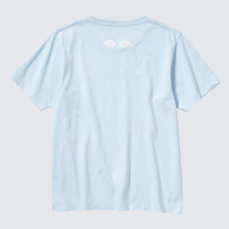 T Shirts Uniqlo Sanrio characters UT Short-Sleeve Femme Bleu | 4783586