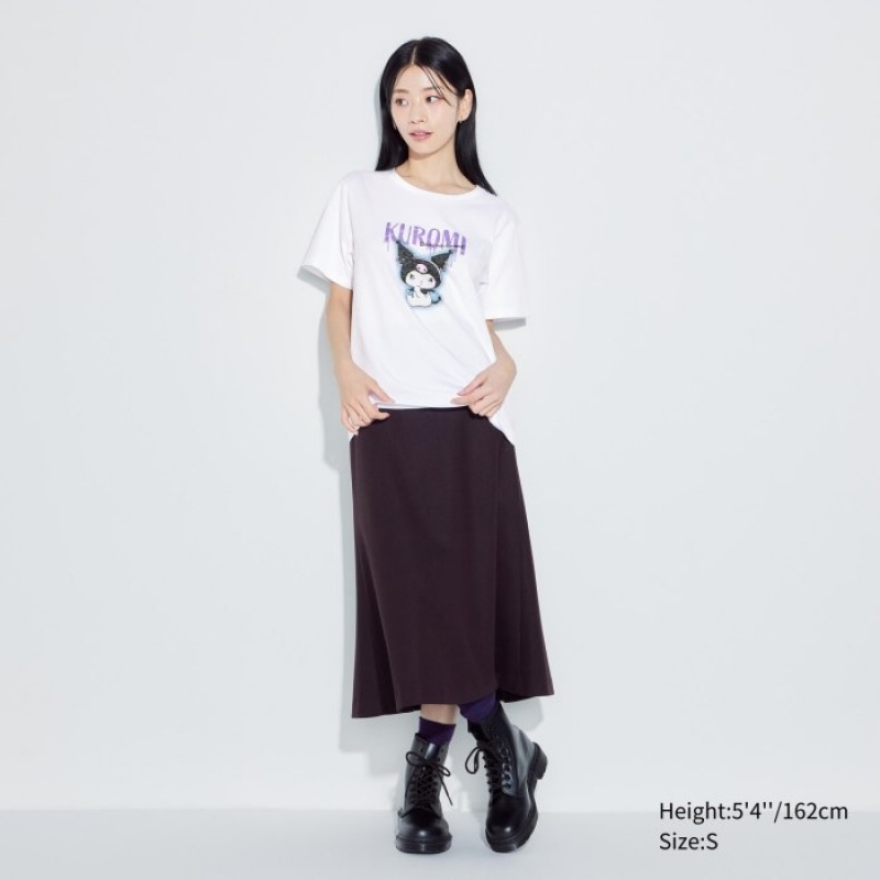 T Shirts Uniqlo Sanrio characters UT Short-Sleeve Femme Blanche | 7584856