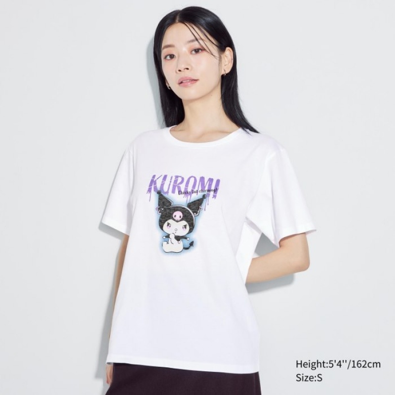 T Shirts Uniqlo Sanrio characters UT Short-Sleeve Femme Blanche | 7584856