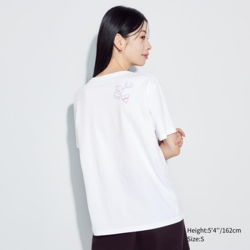 T Shirts Uniqlo Sanrio characters UT Short-Sleeve Femme Blanche | 7584856