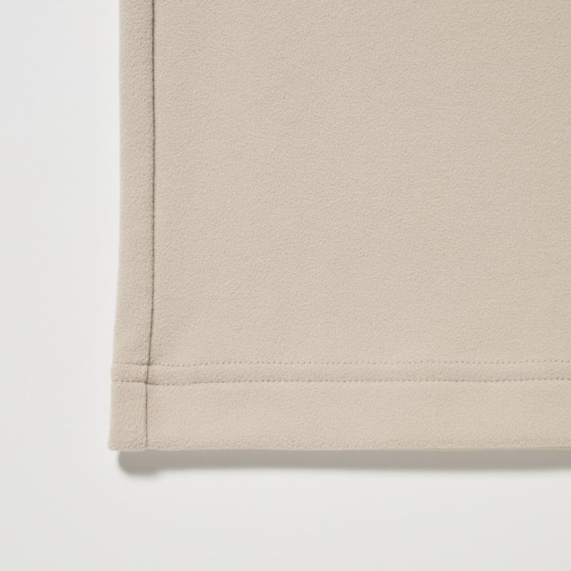T Shirts Uniqlo Smooth Fleece Mock Neck Homme Beige | 8035074
