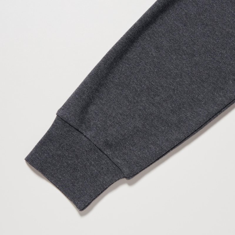 T Shirts Uniqlo Soft Brushed Turtleneck Long-sleeve Homme Grise | 1767503