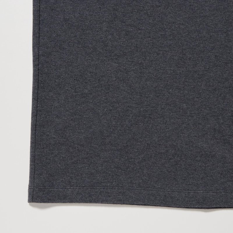 T Shirts Uniqlo Soft Brushed Turtleneck Long-sleeve Homme Grise | 1767503