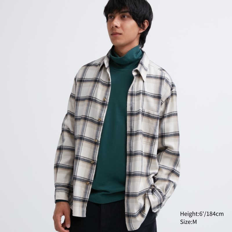 T Shirts Uniqlo Soft Brushed Turtleneck Long-sleeve Homme Vert | 1554004