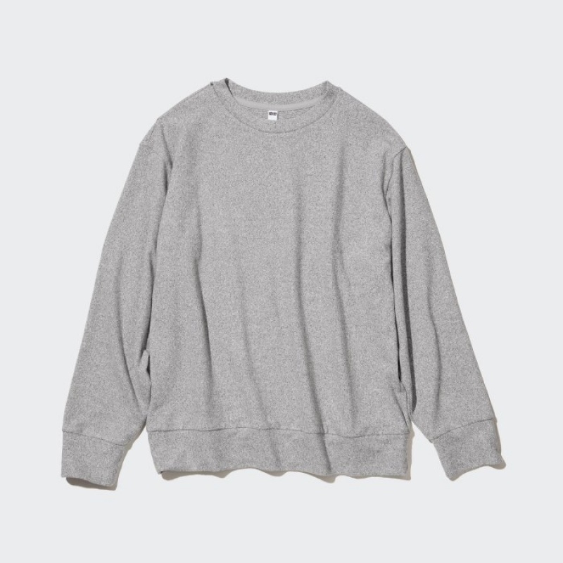 T Shirts Uniqlo Soft Knitted Fleece Crew Neck Long-Sleeve Femme Violette | 3303297