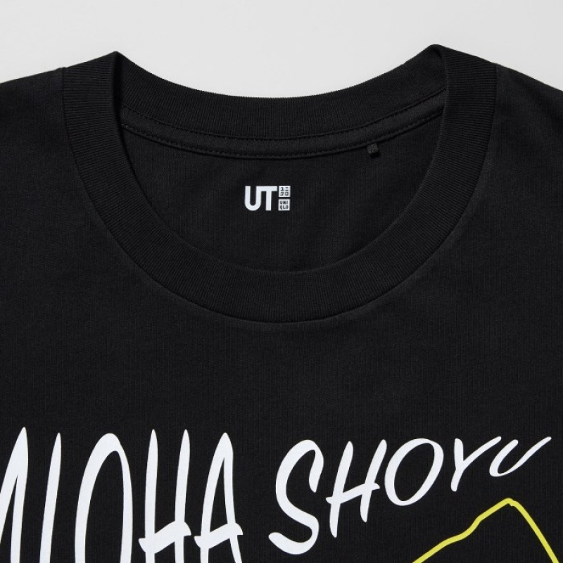 T Shirts Uniqlo The Brands Hawaii UT Short-Sleeve Aloha Shoyu Femme Noir | 5942405