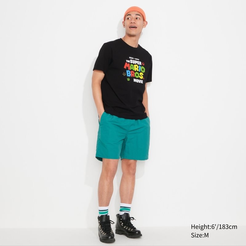 T Shirts Uniqlo The Super Mario Bros. Movie Ut Short Sleeve Graphic Homme Noir | 9684158