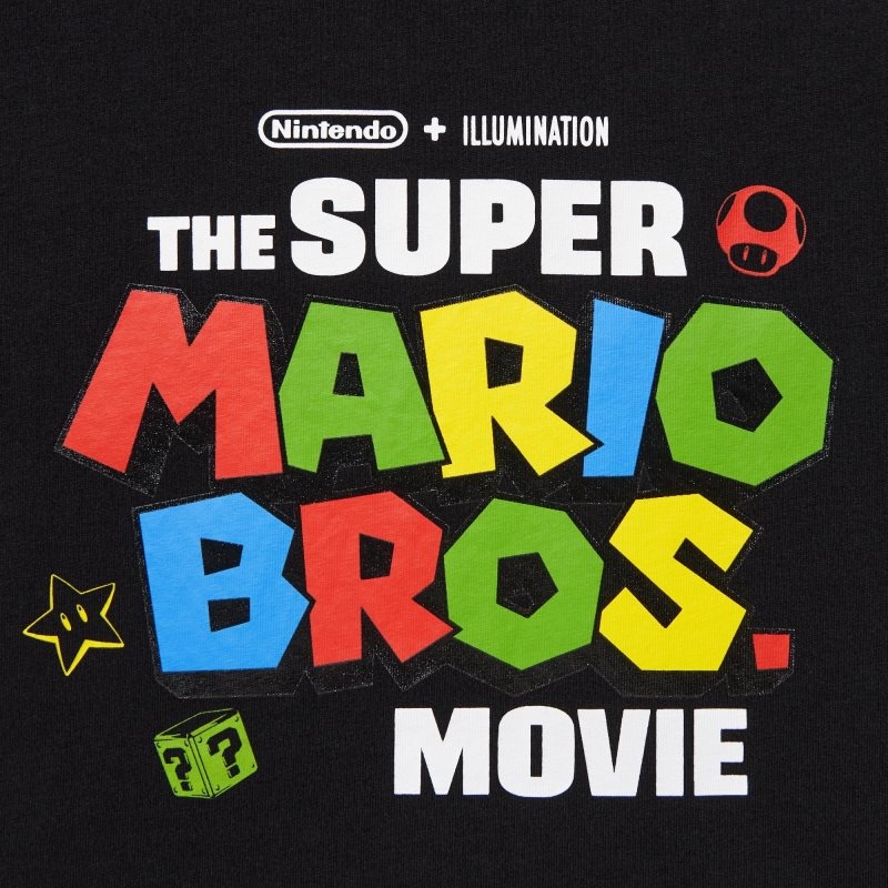 T Shirts Uniqlo The Super Mario Bros. Movie Ut Short Sleeve Graphic Homme Noir | 9684158