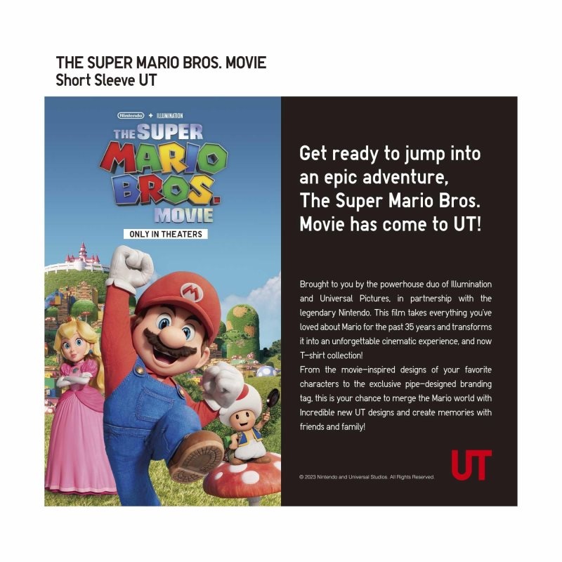 T Shirts Uniqlo The Super Mario Bros. Movie Ut Short Sleeve Graphic Homme Noir | 9684158