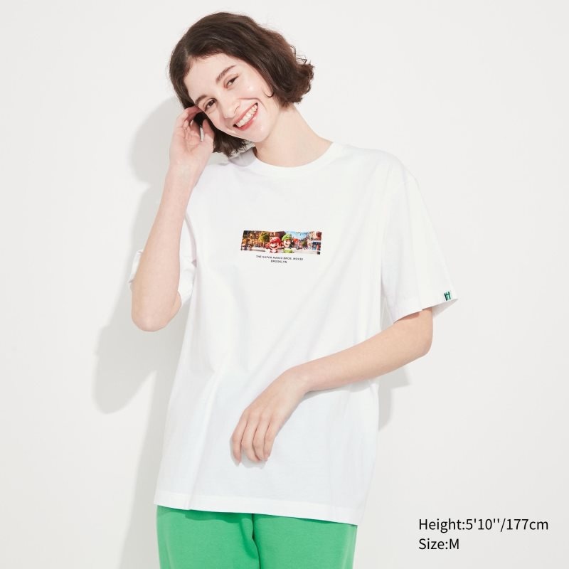 T Shirts Uniqlo The Super Mario Bros. Movie Ut Short Sleeve Graphic Homme Blanche | 9923410