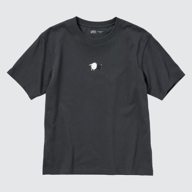 T Shirts Uniqlo The World of CLAMP UT Short Sleeve Femme Grise | 2502818
