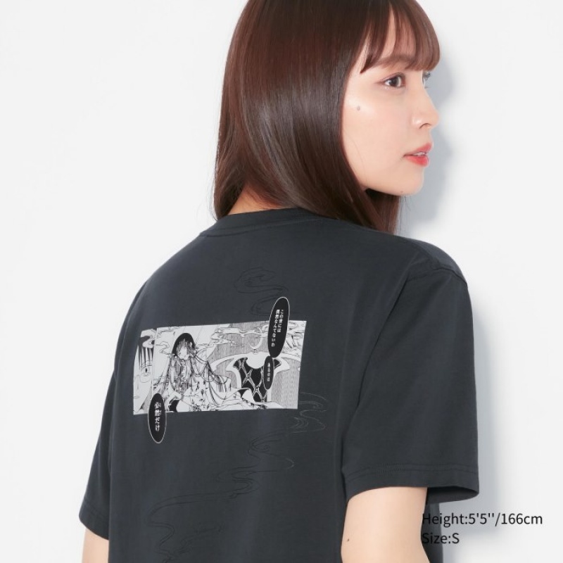 T Shirts Uniqlo The World of CLAMP UT Short Sleeve Femme Grise | 2502818