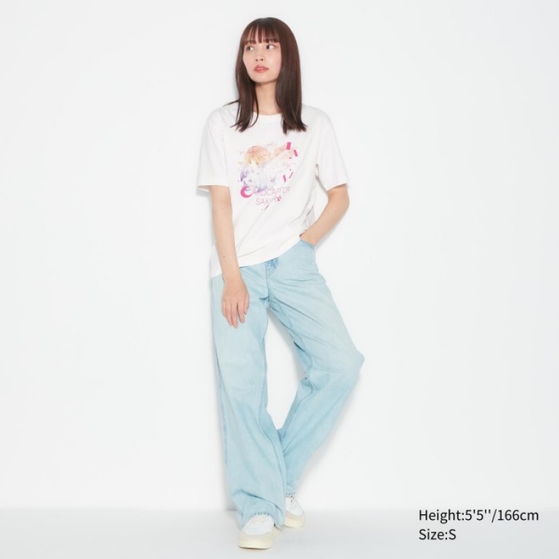 T Shirts Uniqlo The World of CLAMP UT Short Sleeve Femme Blanche | 8383027