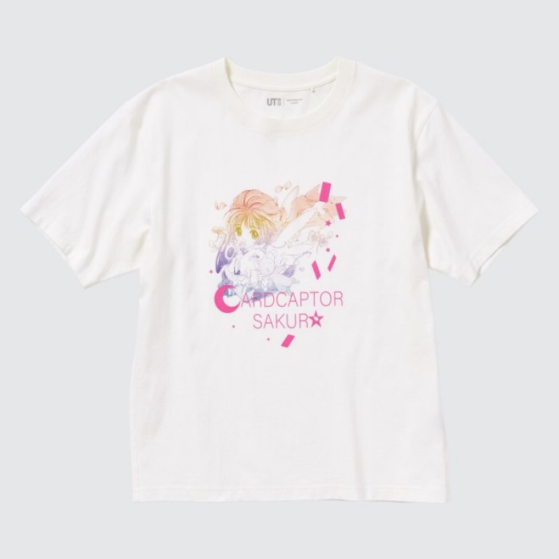 T Shirts Uniqlo The World of CLAMP UT Short Sleeve Femme Blanche | 8383027