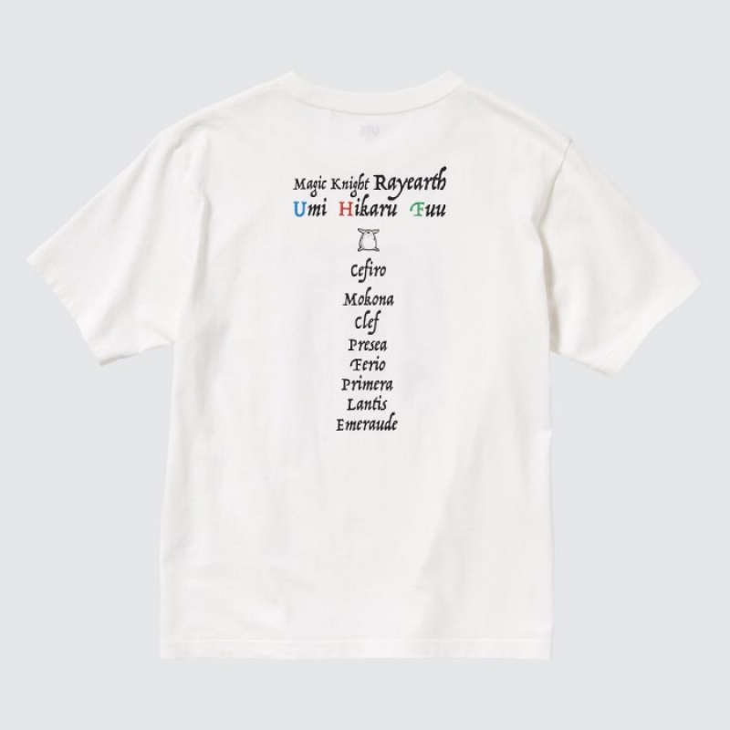 T Shirts Uniqlo The World of CLAMP UT Short Sleeve Femme Blanche | 9961147