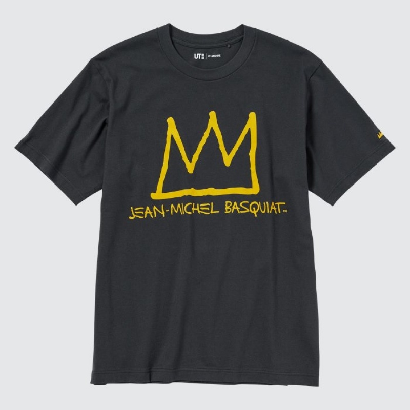 T Shirts Uniqlo UT Archive UT Short Sleeve Jean-Michel Basquiat Femme Grise | 6225488