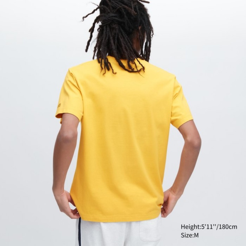 T Shirts Uniqlo UT Archive UT Short Sleeve Jean-Michel Basquiat Femme Jaune | 4043314