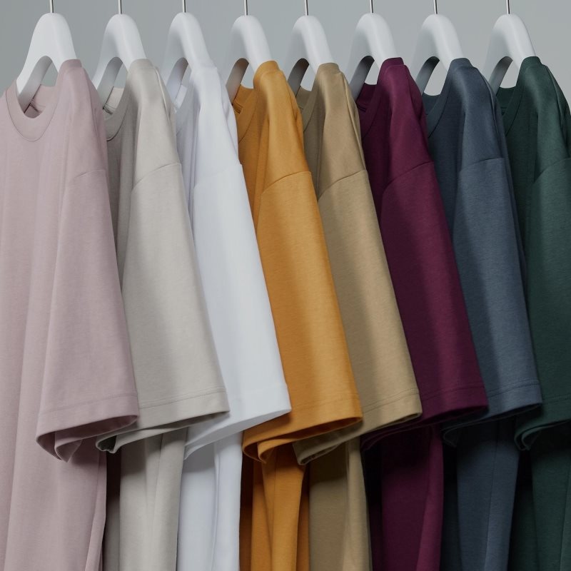 T Shirts Uniqlo U AIRism Cotton Oversized Crew Neck Half-Sleeve Homme Vert Olive | 8873149