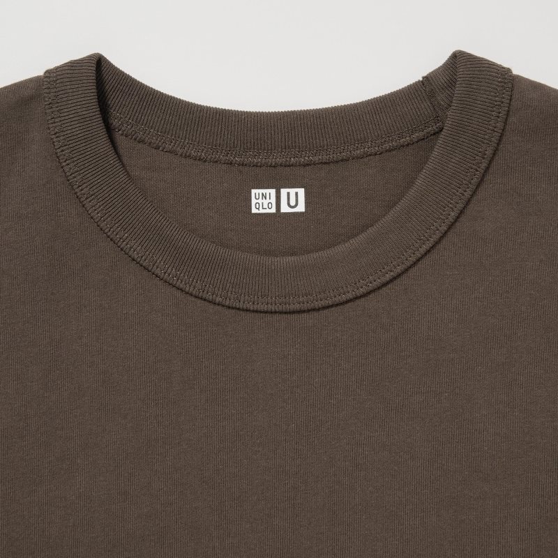 T Shirts Uniqlo U Crew Neck Short-sleeve Homme Vert | 326384