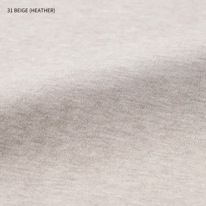 T Shirts Uniqlo U Crew Neck Short-sleeve Femme Beige | 4896583