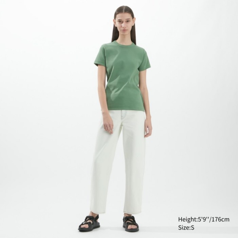 T Shirts Uniqlo U Crew Neck Short-sleeve Femme Rose | 2499088